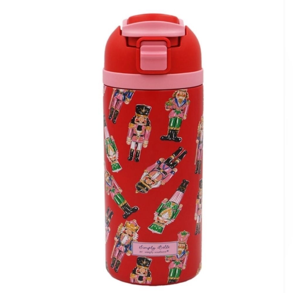 New Simply Belle Christmas Nutcracker Print Stainless Steel Bottle, 24 oz